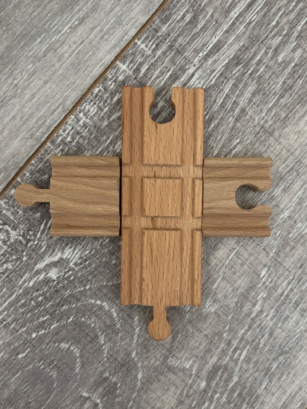Wooden Track - Four Way Intersection